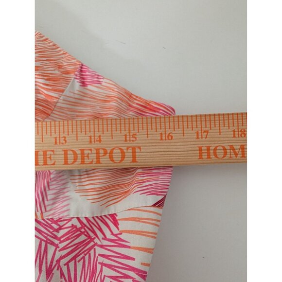 Hutch Floral Astor Maxi Dress Womens Size 6 Orange Pink Tiered Cotton Lined - Picture 11 of 11